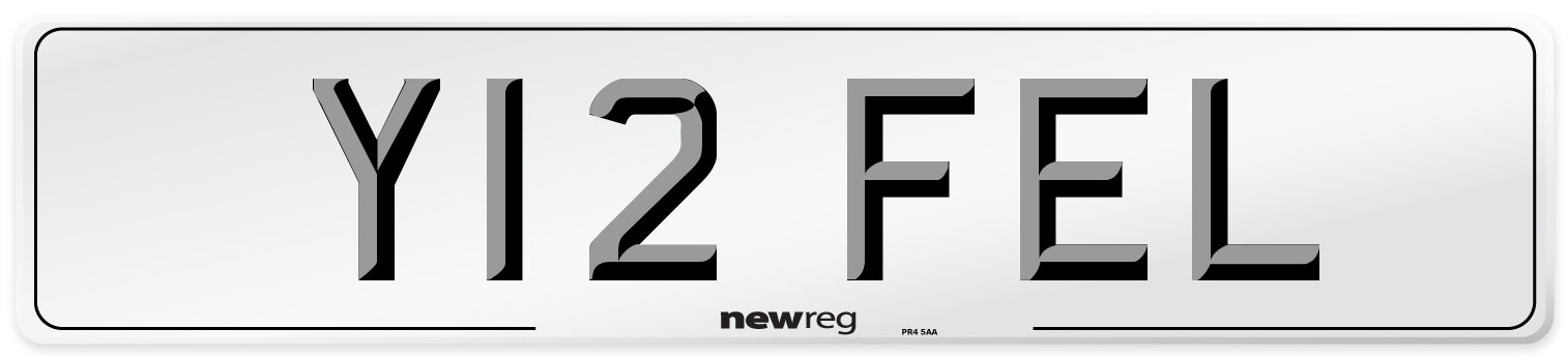Y12 FEL Number Plate from New Reg